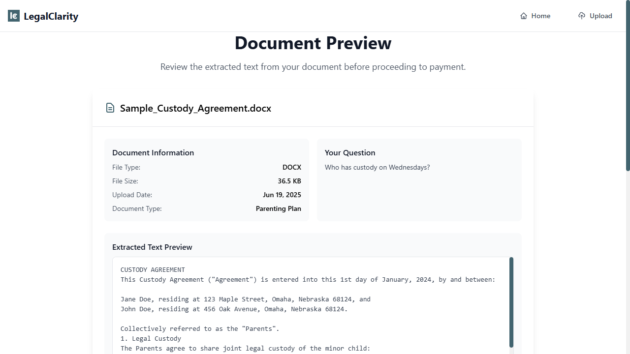 Document Preview Interface